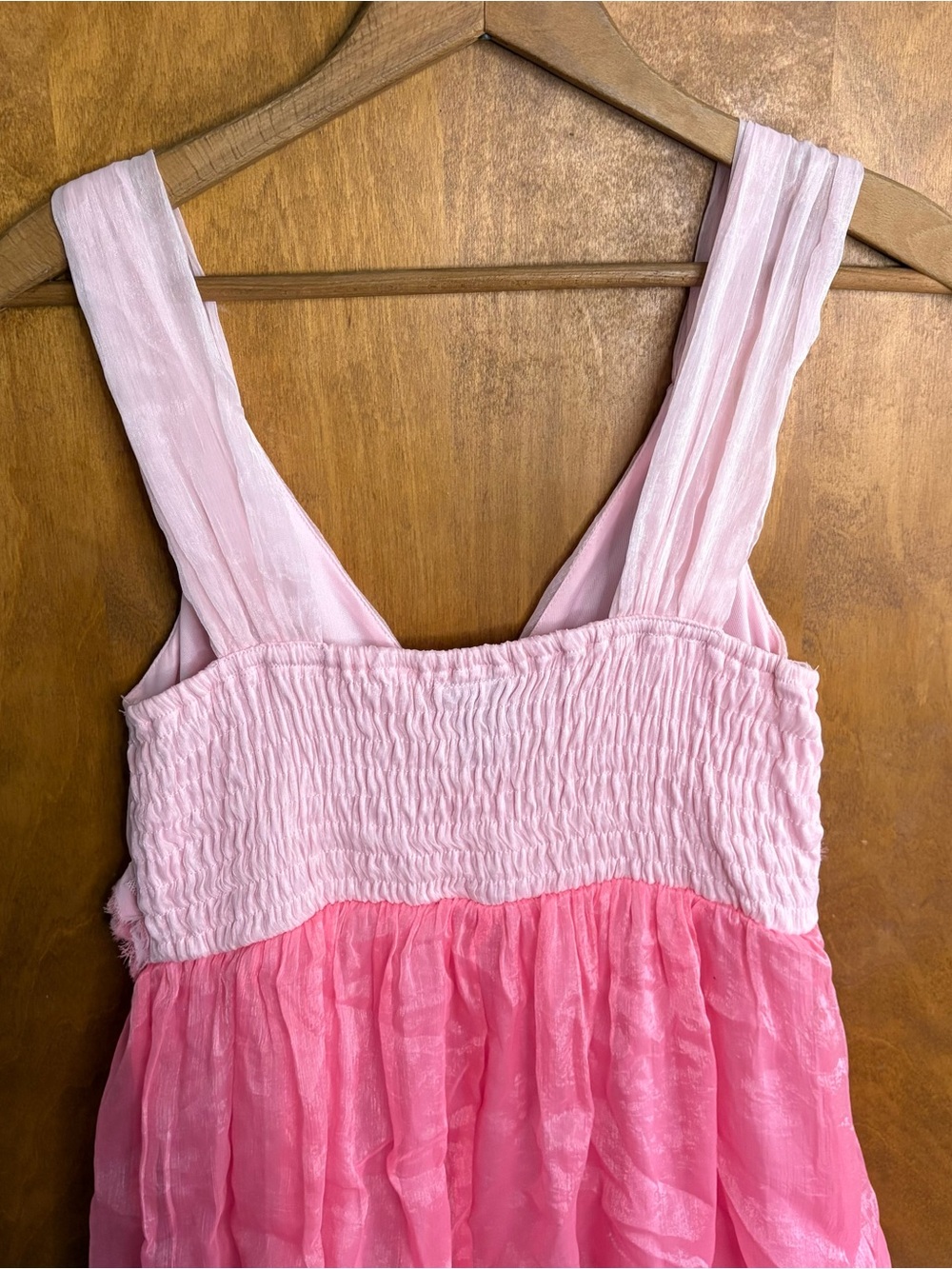 Vintage Y2K Pink Tiered Chiffon Mini Dress Floral Rosette Coquette Fairy Bratz - Picture 4 of 8